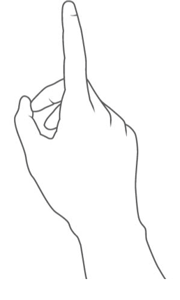 air tap with pointer finger